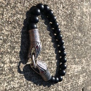Snake lava bead bracelet from Yosemite CA